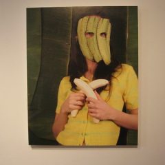 Andria Bibiloni's self-portrait as banana-weilding muchacha