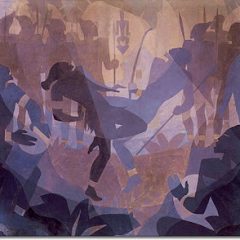 Aaron Douglas Aspects of Negro Life: The Negro in an African Setting (1934) oil on canvas, Schomberg Center for Research in Black Culture