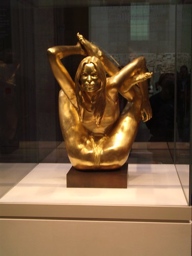 Marc Quinn, Siren, gold, from Statuephilia at the British Museum. Photo by Max Mulhern.