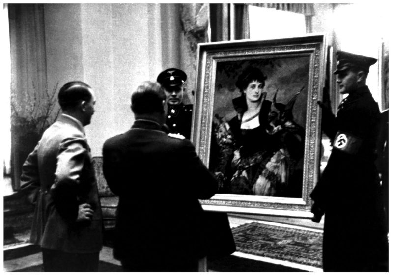 Hitler and Goering look at art. From "The Rape of Europa" documentary