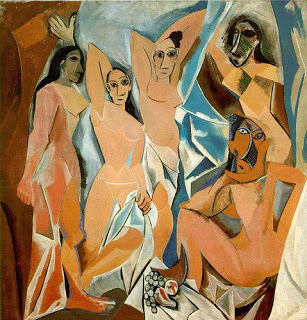 Pablo Picasso Les Demoiselles D’Avignon (1907), oil on canvas, 96 x 88 in., Museum of Modern Art, New York.
