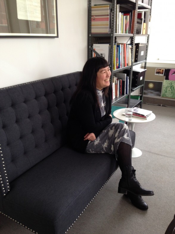 Amy Sadao, ICA Director, in her office, on April 7, 2014.
