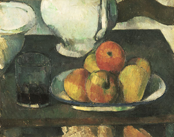 Paul Cézanne, Still Life with Fruit and Glass of Wine, 1877–79, oil on canvas, Philadelphia Museum of Art