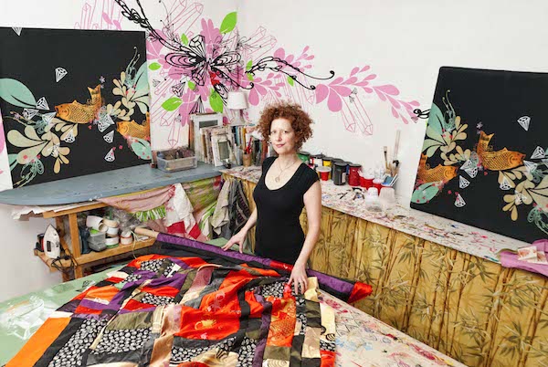 Candy Coated (formerly Candy Depew) in her studio, Philadelphia