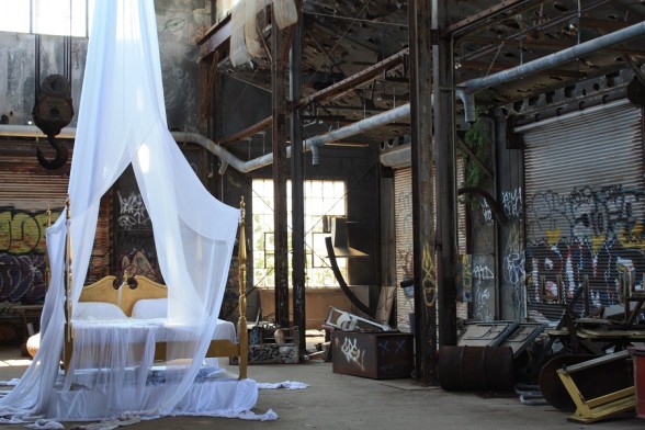 Patti Smith's eerie installation for MoMA's "Rockaway!" series. Photo: Cait Munro.