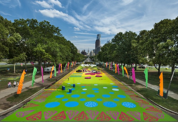 Magic Carpet at The Oval, through August 17, Photo by Constance Mensh, courtesy of the Association for Public Art