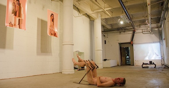 "Peel Me Slow," a jarring work from ALLOVER STREET'S last inception. Photo credit: Baltimore Post. 