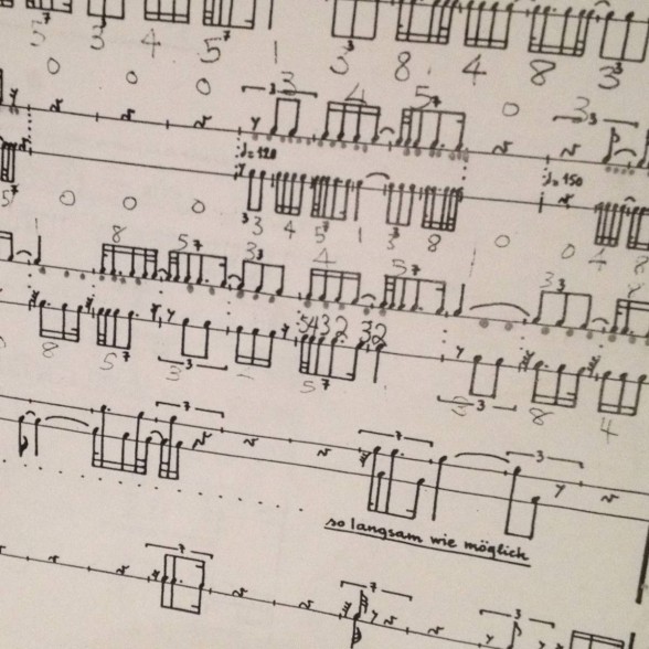 Musical scores were on hand for perusing... "so langsam wie möglich"
