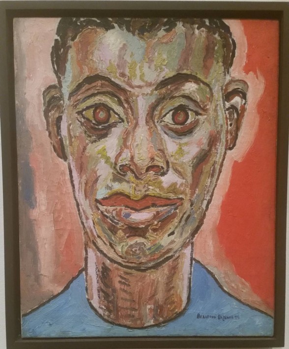 painted portrait of African American man