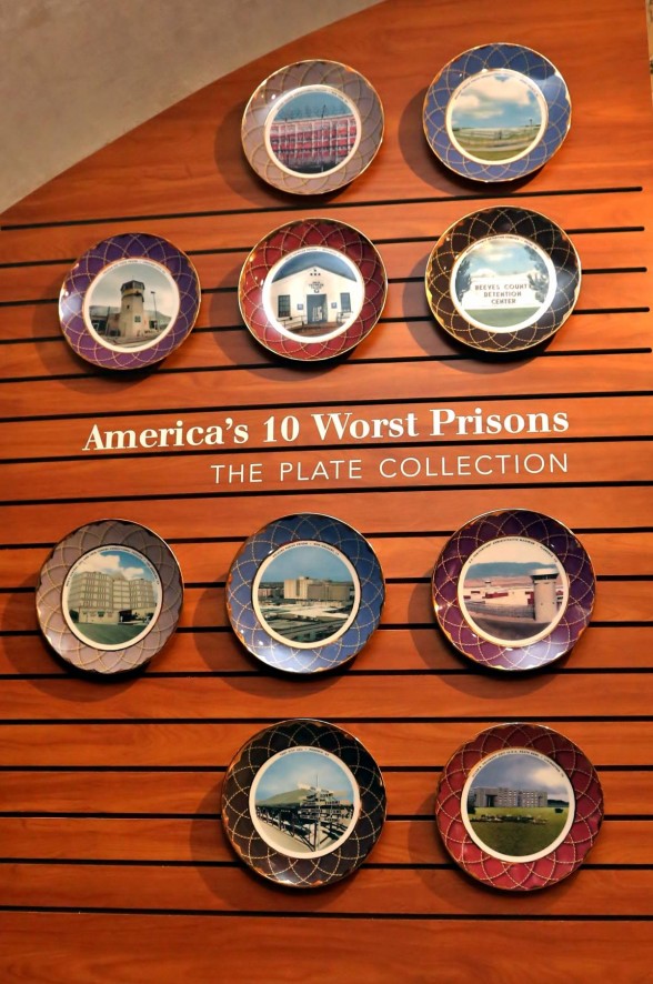Emily Waters’ "America’s Ten Worst Prisons: The Plate Collection."