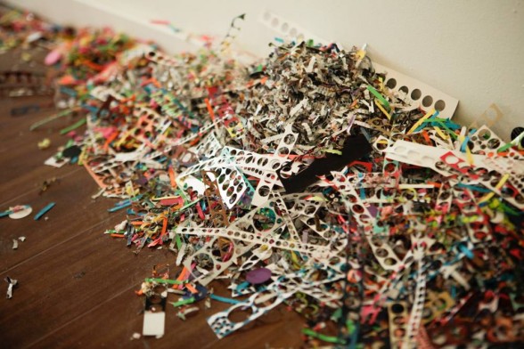 Kelly Kozma, Confetti, Crackle, Pop, at Paradigm Gallery, installation detail.