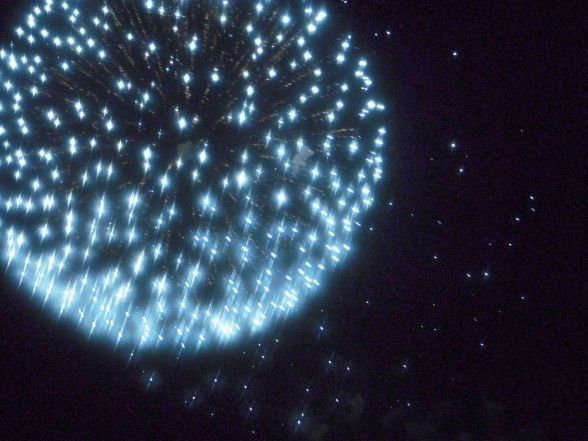 fireworks in night sky