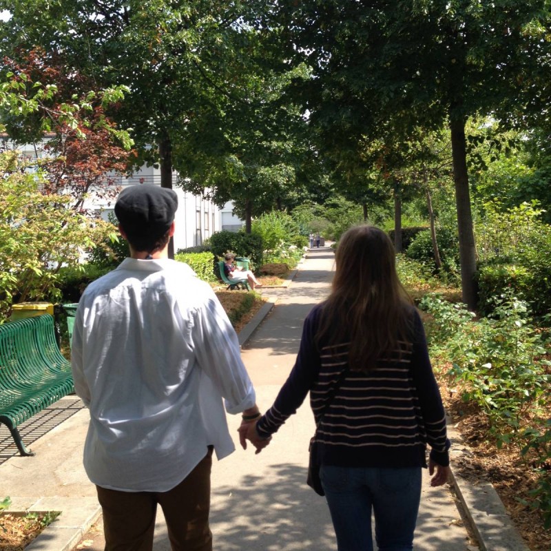 A petite Paris post with more to come 3 people in garden