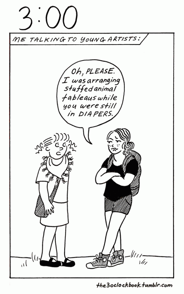 The 3:00 book black and white comic by Beth Heinly