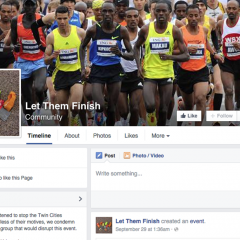 Facebook page for Minneapolis marathon