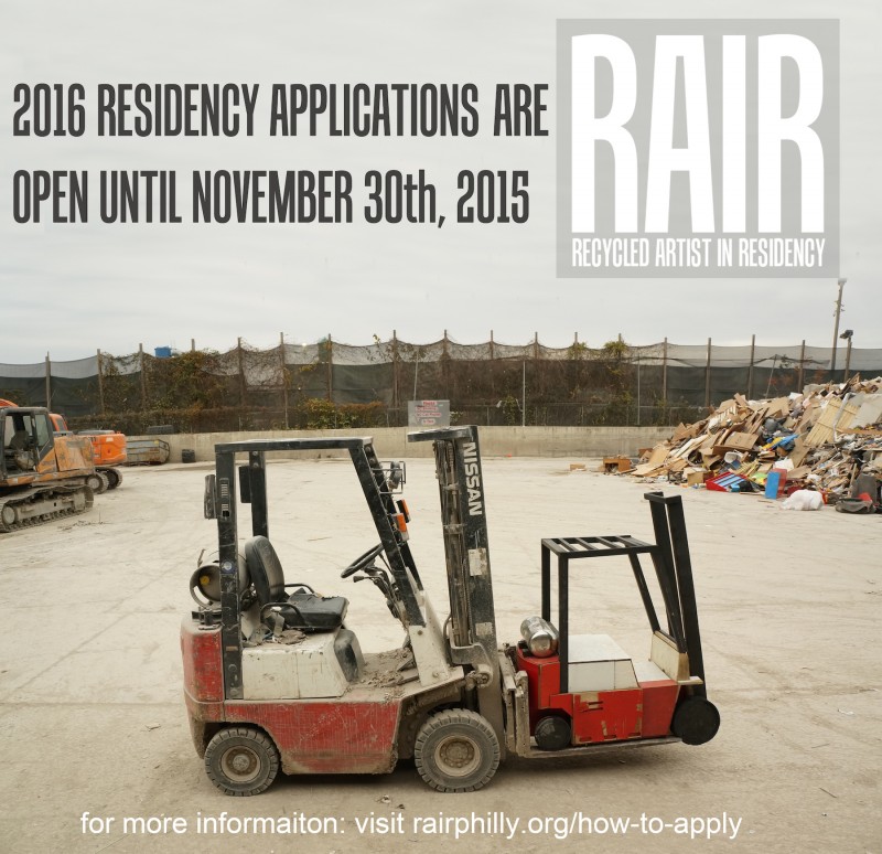RAIR poster 2016 Artist in Residence Applications Open