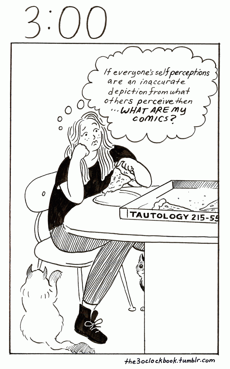 Beth Heinly The 3:00 Book on comics self perception
