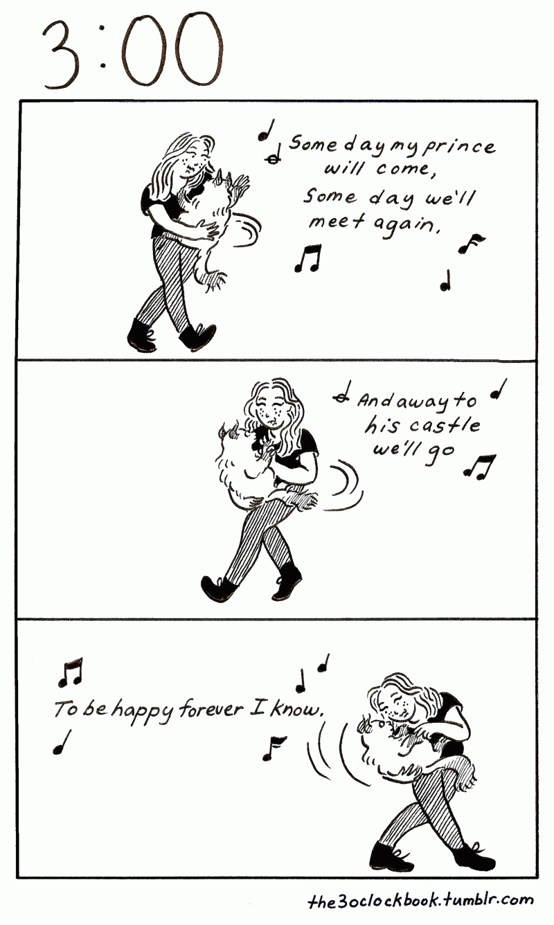 Beth Heinly The 3:00 Book comic with Zion the cat