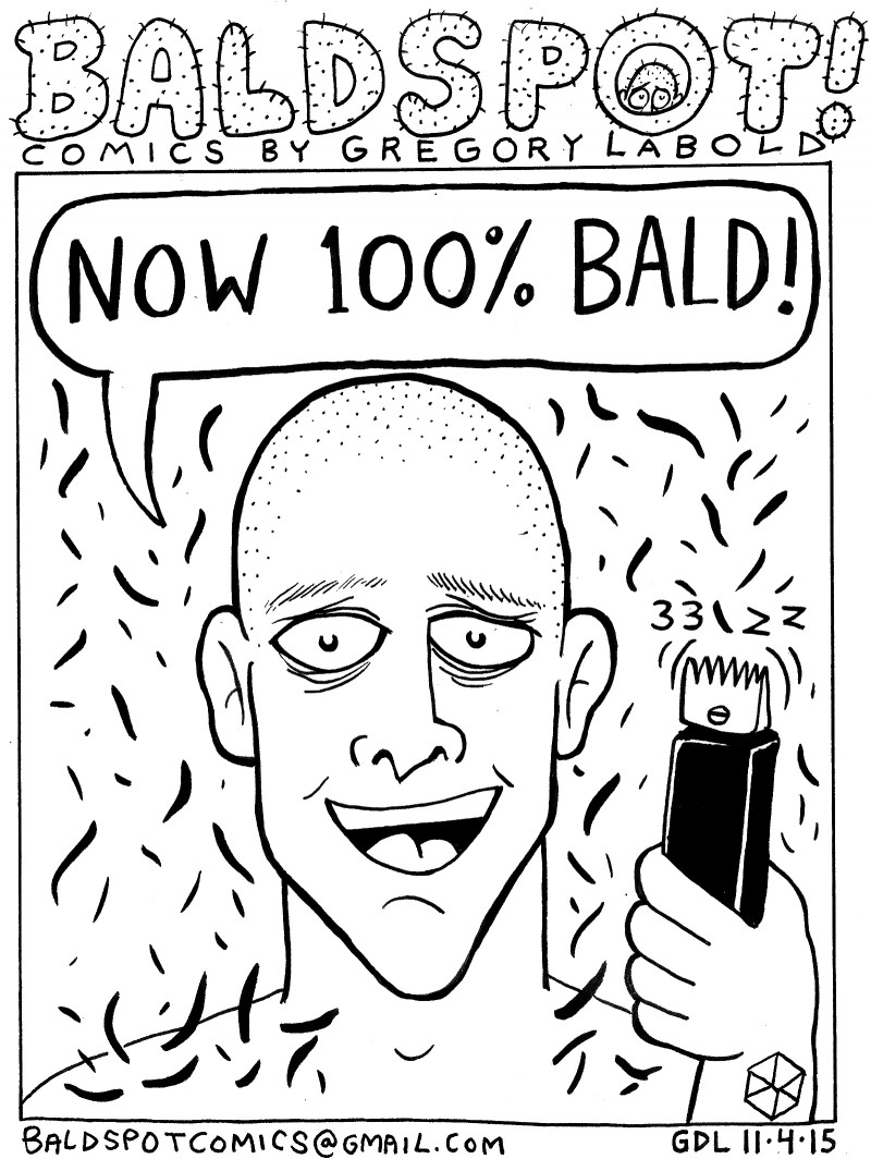 Bald Spot Comics by Gregory Labold gets an extreme hair cut