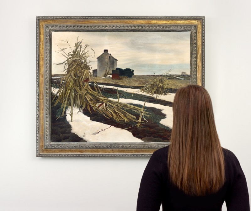 Andrew Wyeth painting Winter Cornfields