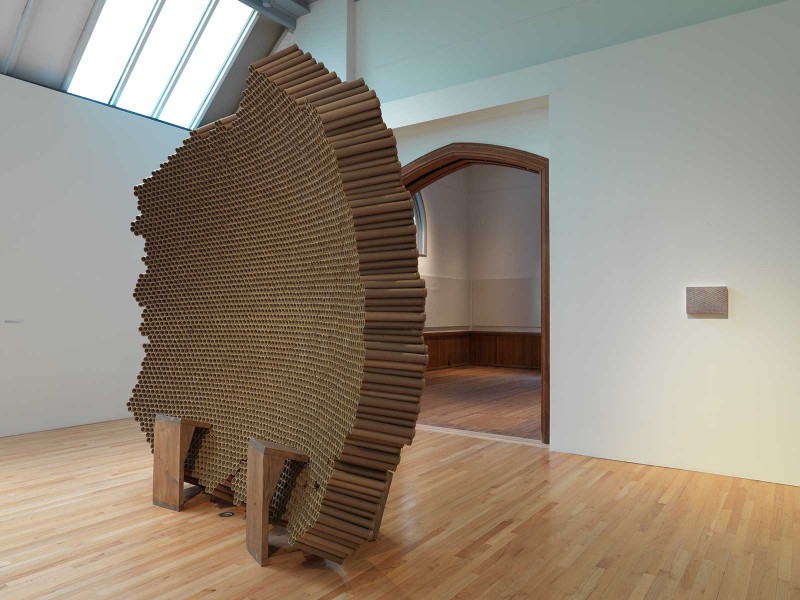 Large Lens, 2015, Cardboard, glue, and wood. 120” x 130” x 30” Image courtesy of the artist and Sperone Westwater, New York