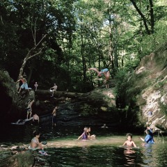 Sarah Kaufman photo of bathers at Devil's Pool