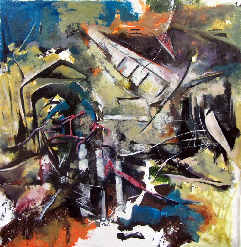 Zahra Nazari, Site #28, acrylic on canvas, 50" x 47," 2013, image courtesy of the artist.