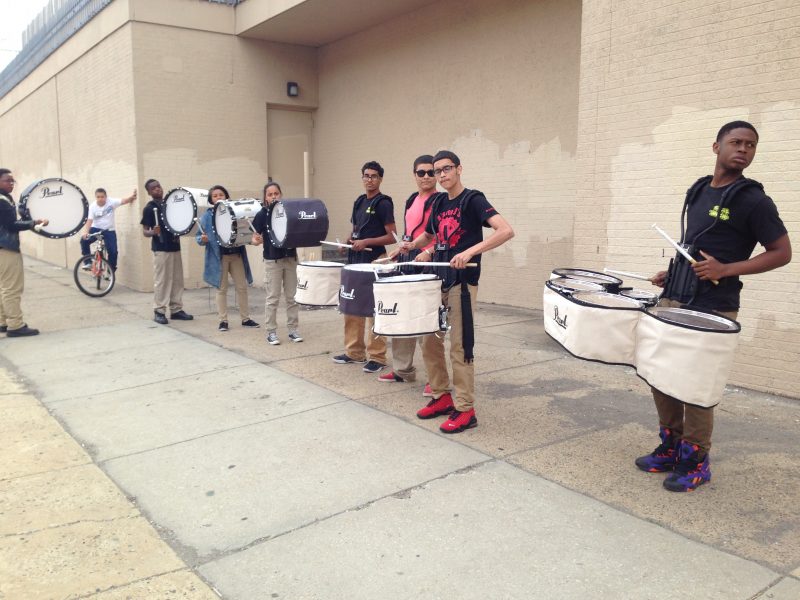 Drum band at Fairhill School