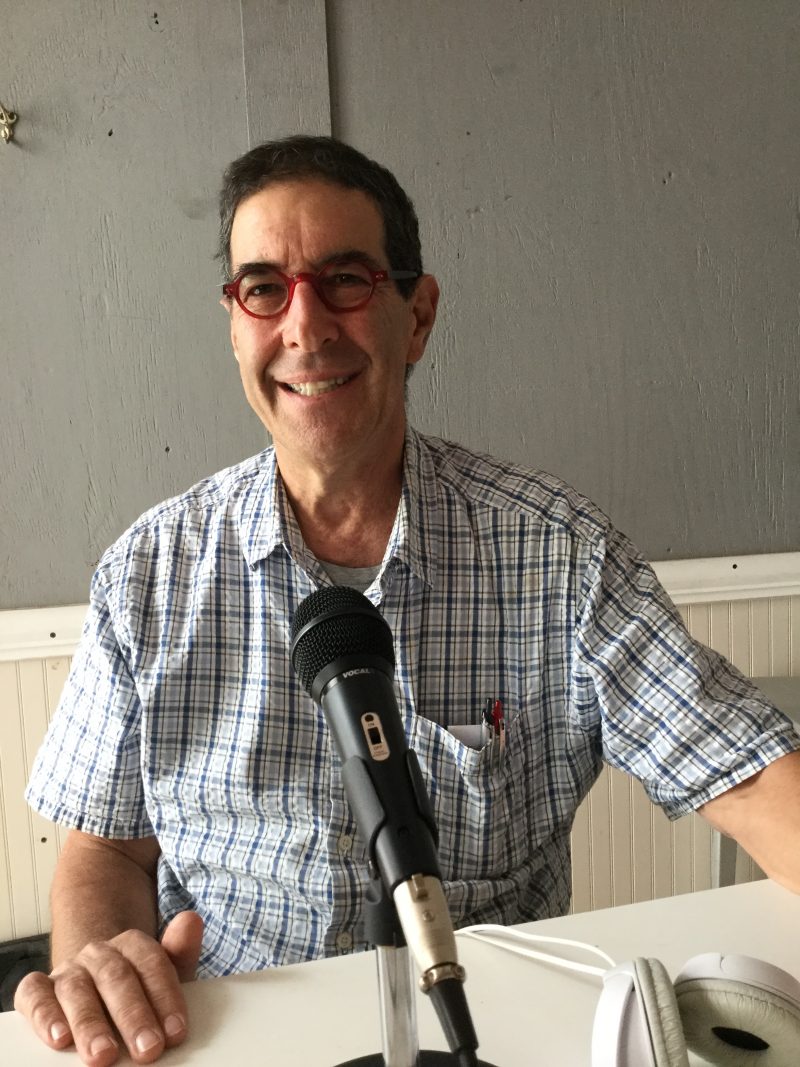 Ed Bronstein at the Moore Galleries radio station