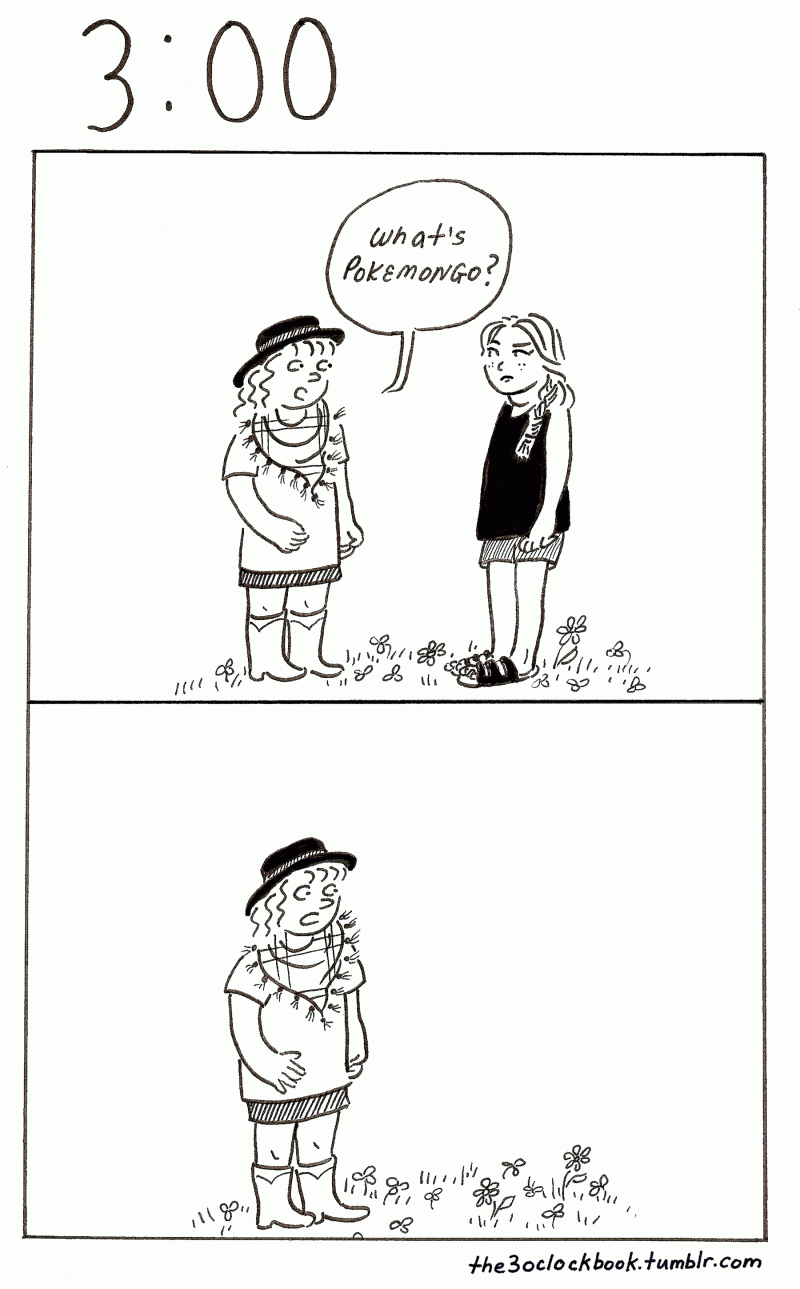 Beth Heinly's The 3:00 Book comic on Pokemon Go