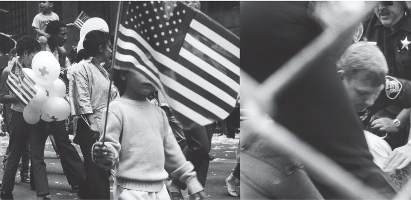 photo of child with flag, Dread Scott
