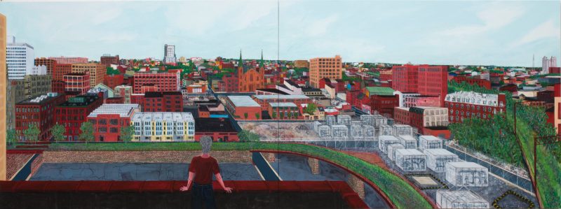 trestletown from the wolf painting Sarah McEneaney