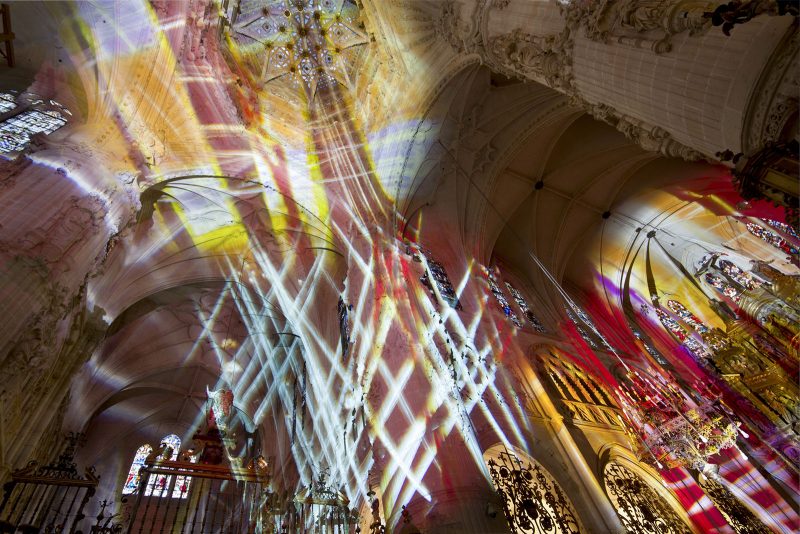 Atelier Coeln, “Chromotopia Santa Maria,” view into the 16th-century crossing tower of Burgos Cathedral. ©Victoria Coeln | Atelier Coeln AT 2016.