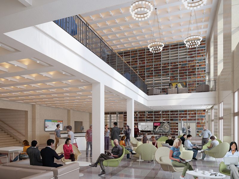 Architectural Rendering of Common Room in Parkway Central, provided by the artist.