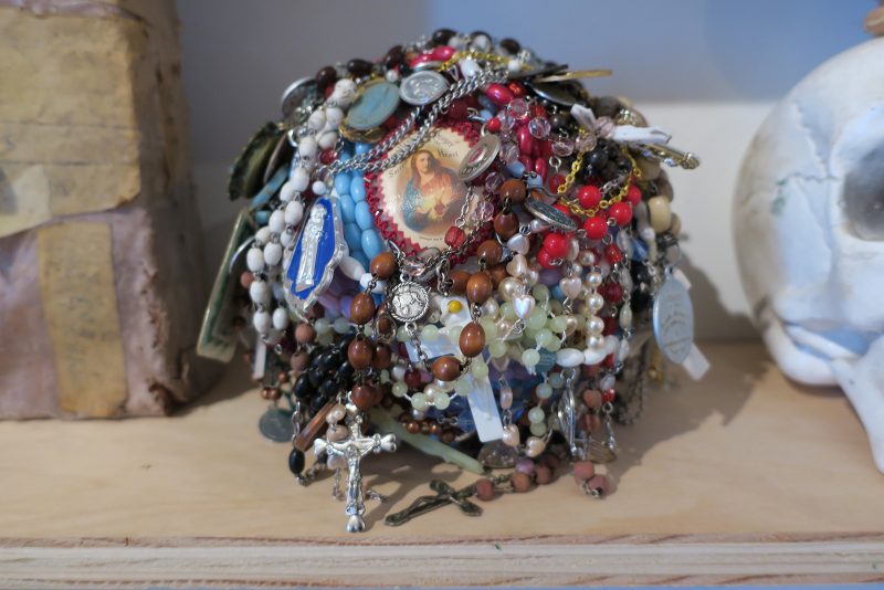 “The Brain Room” (detail of Rosary bead ball), Image courtesy of RAIR; photograph by The Galleries at Moore. 