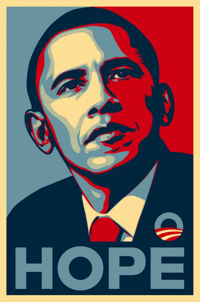 Obama HOPE poster by Shepard Fairey.