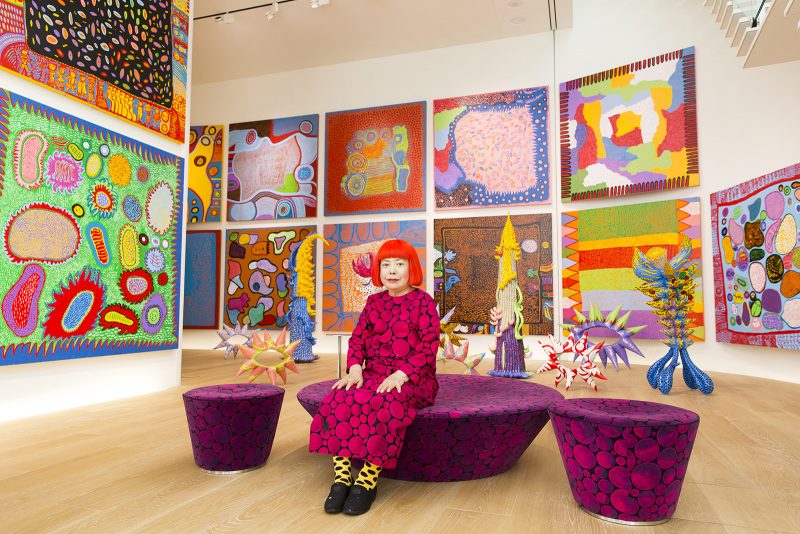 Yayoi Kusama with recent works in Tokyo