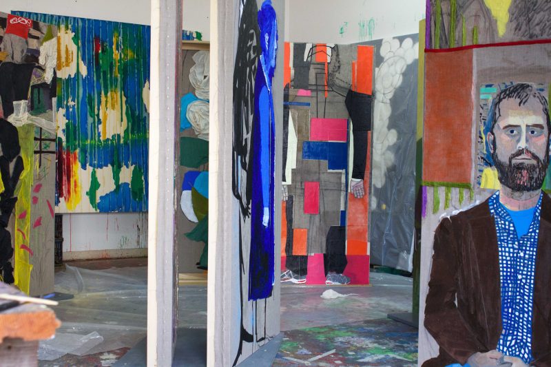 Dona Nelson, new constructed paintings in a show at Thomas Erben Gallery