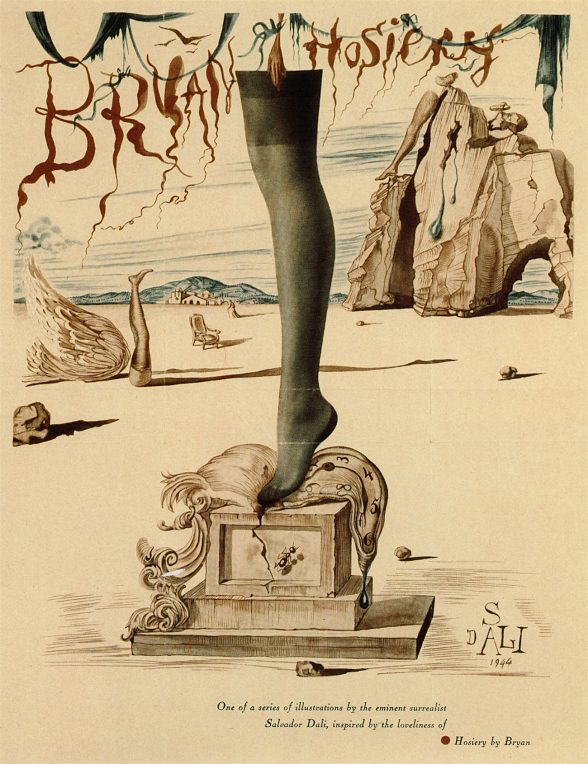 Salvador Dalí's 1944 advertisement for Bryan Hosiery.