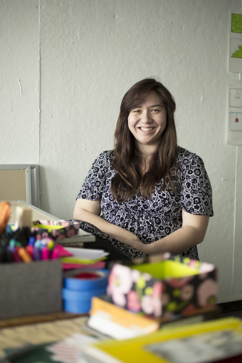 Sara Pottenger in her studio. Photo courtesy of Moore College of Art and Design