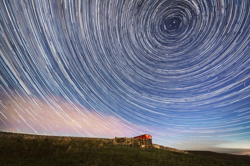 A digital composite of 233 photographs taken over a period of an hour and 57 minutes Photograph: Danny Lawson/PA
