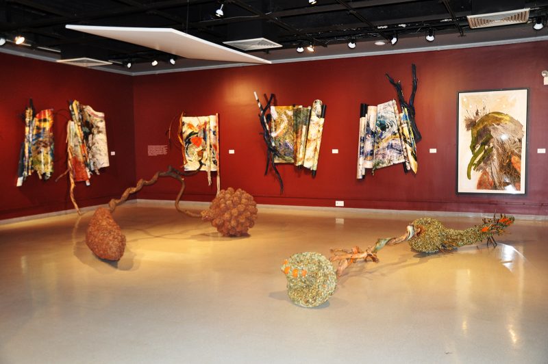 Martha Jackson Jarvis, installation view with "Umbilicus I" and "Umbilicus II".