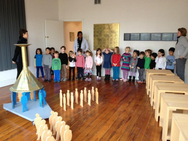 Lucy's Pre-K class visits Grandma Mari's art collection