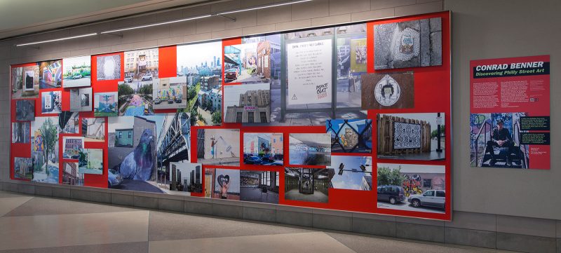 Conrad Benner: “Discovering Philly Street Art,” installation; image courtesy of Philadelphia International Airport.