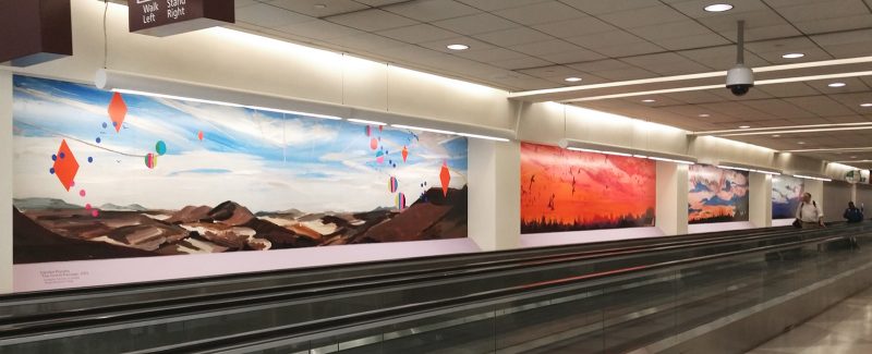 Deirdre Murphy, “Sky Paintings”; image courtesy of Philadelphia International Airport