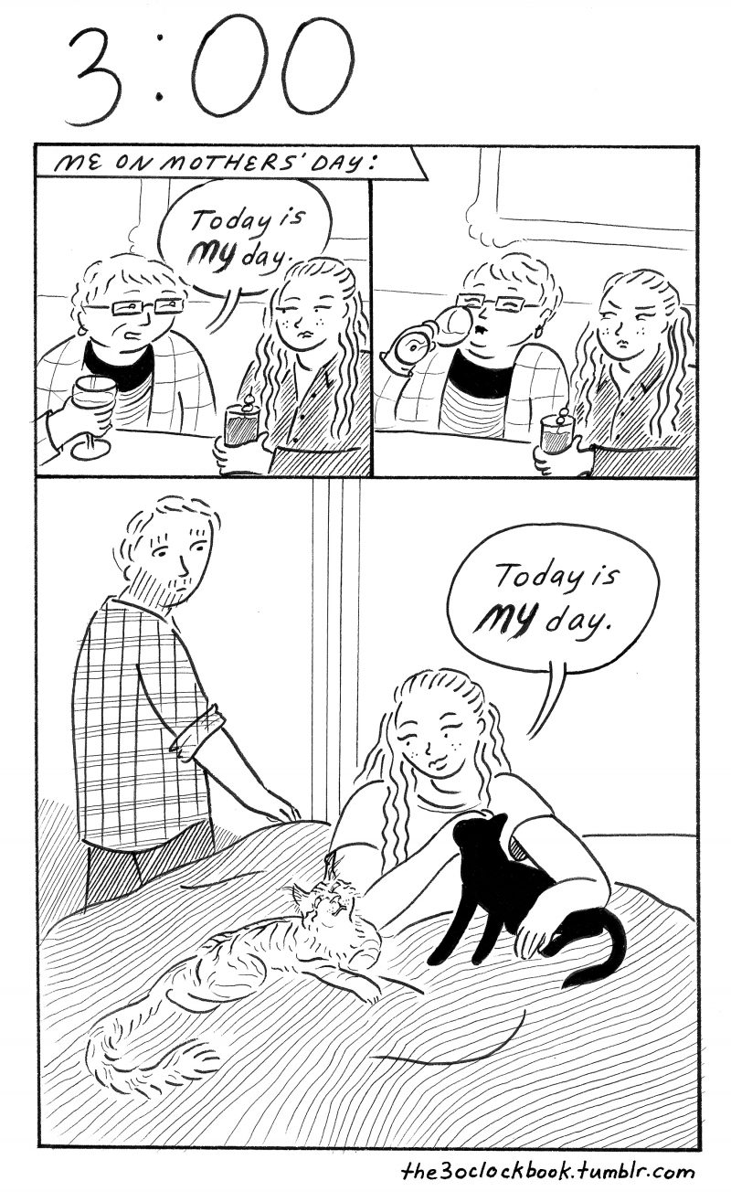 Beth Heinly's The 3:00 Book comic, on Mothers Day