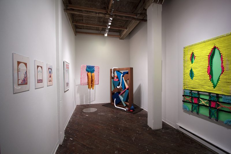 "Two Spiders," Installation view. Photo credit: Michael Konrad.