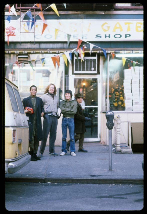 Jean and friends in BOOM FOR REAL: THE LATE TEENAGE YEARS OF JEAN-MICHEL BASQUIAT, a Magnolia Pictures release. Photo Credit: © Alexis Adler. Photo courtesy of Magnolia Pictures.