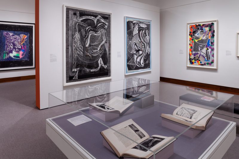 Gallery View, Frank Stella Unbound: Literature and Printmaking, Princeton University Art Museum, © 2017 Frank Stella / Artists Rights Society (ARS), New York.