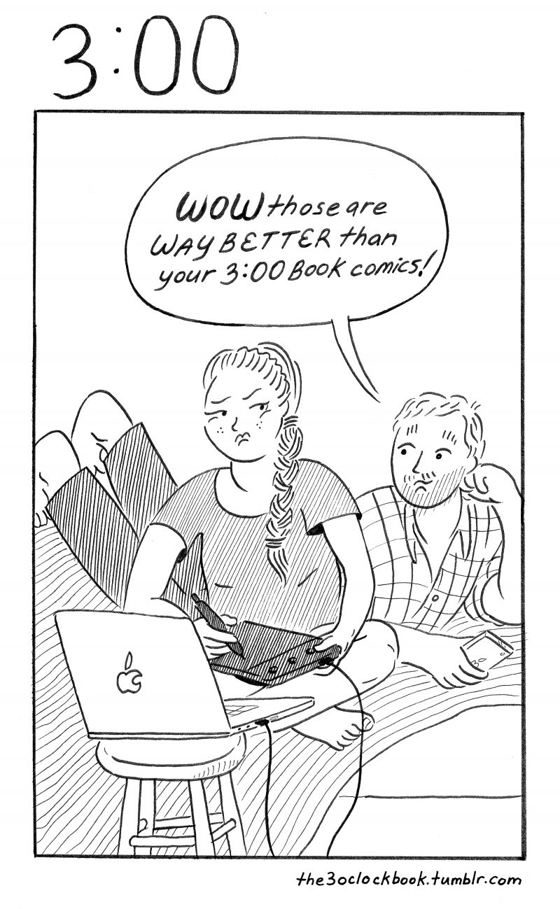 Beth Heinly's comic, The 3:00 Book, featuring Gus